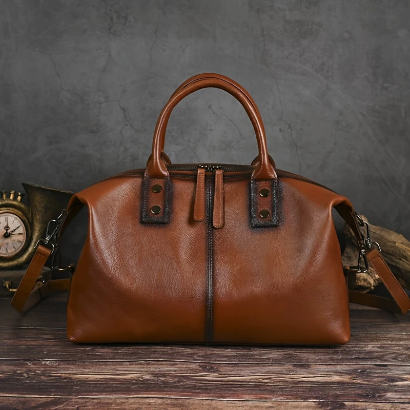 Vintage Genuine Leather Handbag for Women