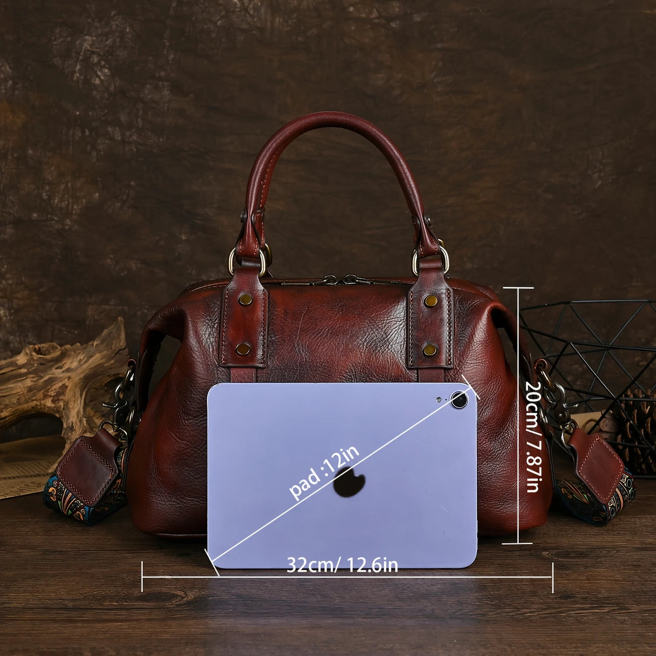 Brown Leather Vintage Bag