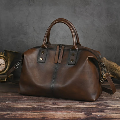 Vintage Genuine Leather Handbag for Women